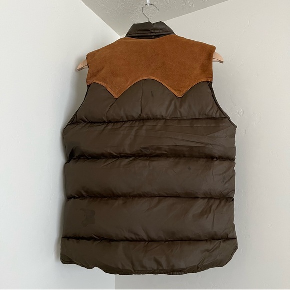 Vintage 80s Woolrich pearl snap button goose down vest - Picture 4 of 6